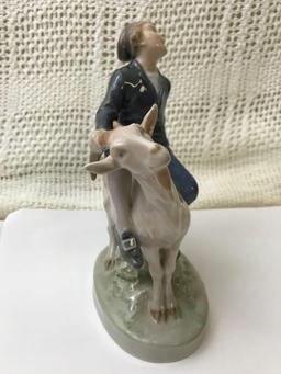 Royal Copenhagen Figurine Boy On Goat