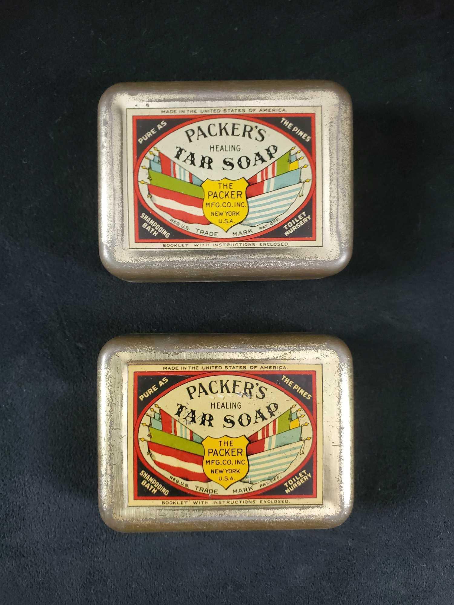 Packers Tar Soap Tins And Needles