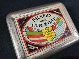 Packers Tar Soap Tins And Needles