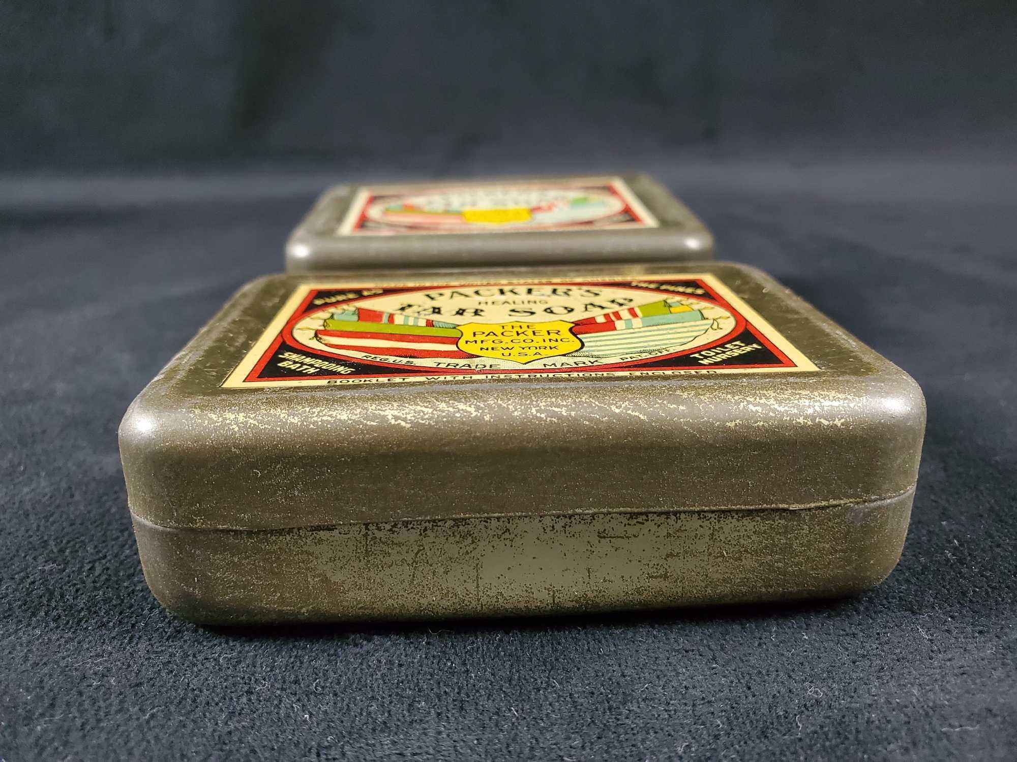 Packers Tar Soap Tins And Needles
