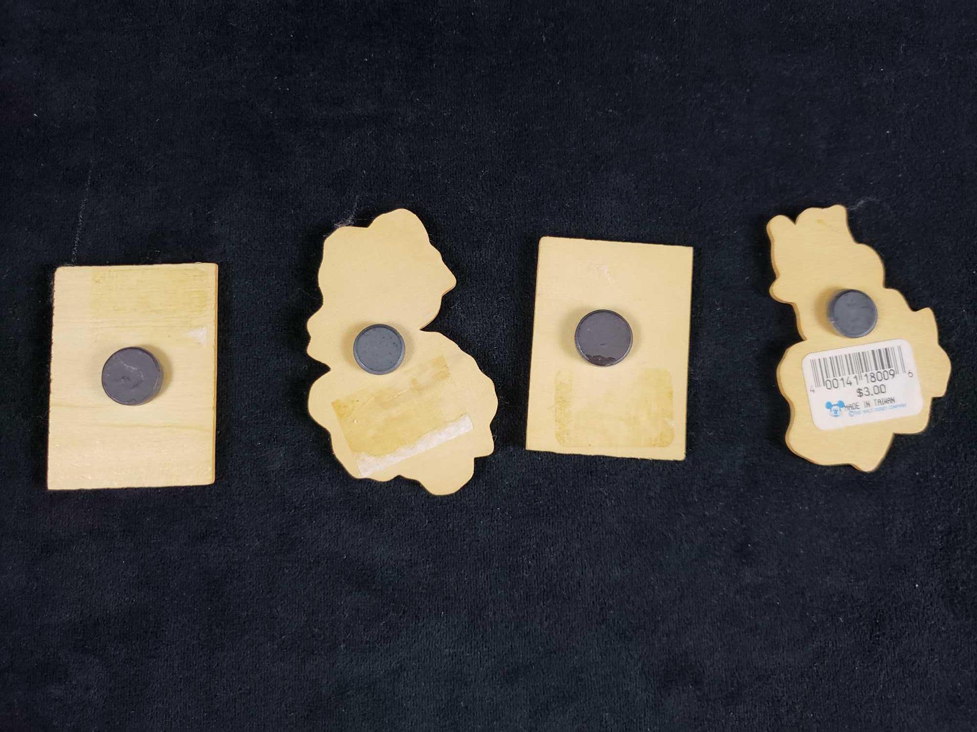 Lot of 4 Donald and Daisy Duck Floral Magnets