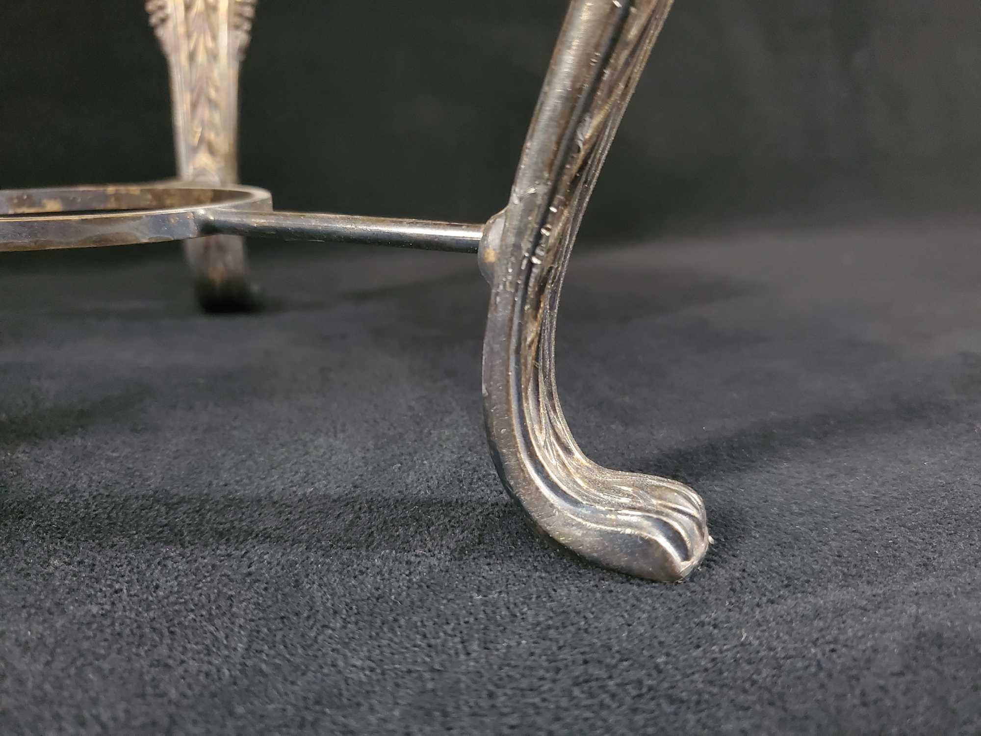 Vintage Silverplated Ornate Warming Stand