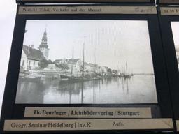 Antique Lot Of 4 Magic Lantern Projector Glass Slides German Countryside Scenery # 3