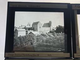 Antique Lot Of 4 Magic Lantern Projector Glass Slides German Countryside Scenery # 3