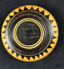 Hand Painted Ceramic Ancient Corinth Style Trinket Box
