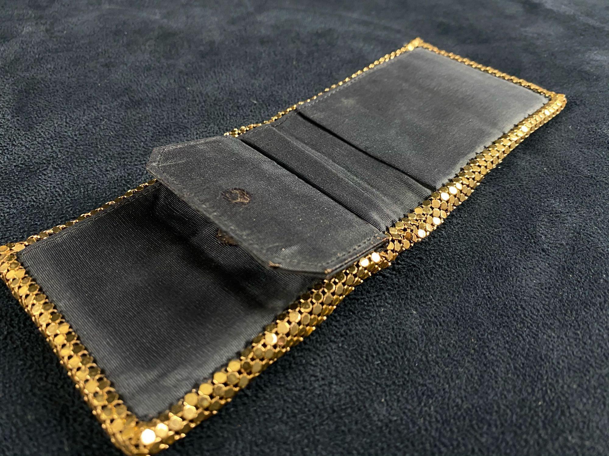 Vintage Whiting & Davis Gold Mesh Cigarette Case & Bi Fold Wallet