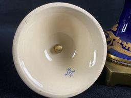 Vintage Hand Painted Porcelain Signed French Sevres Lidded Vase / Urn in 18th Century Style (W3)