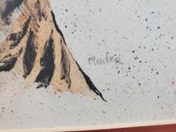 Patricia Giraffe LE Lithograph Print by Samuel Ruder