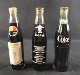 Three Vintage Coca Cola Bottles Gators Rock Eagle