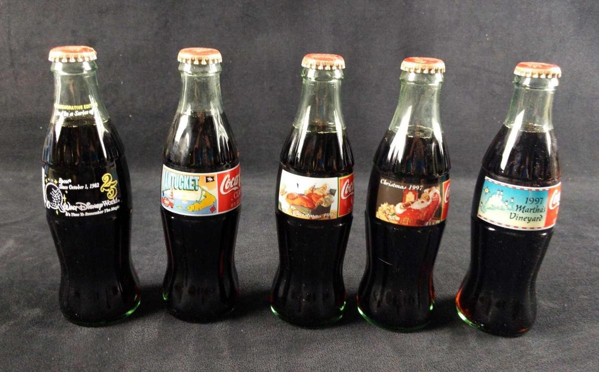 Five Full Coca Cola Bottles Santa Disney Epcot