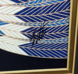 Framed Art Deco Erte The Nile Embellished Print W3