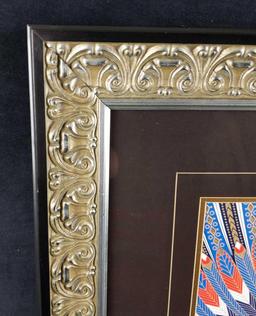 Framed Art Deco Erte The Nile Embellished Print W3