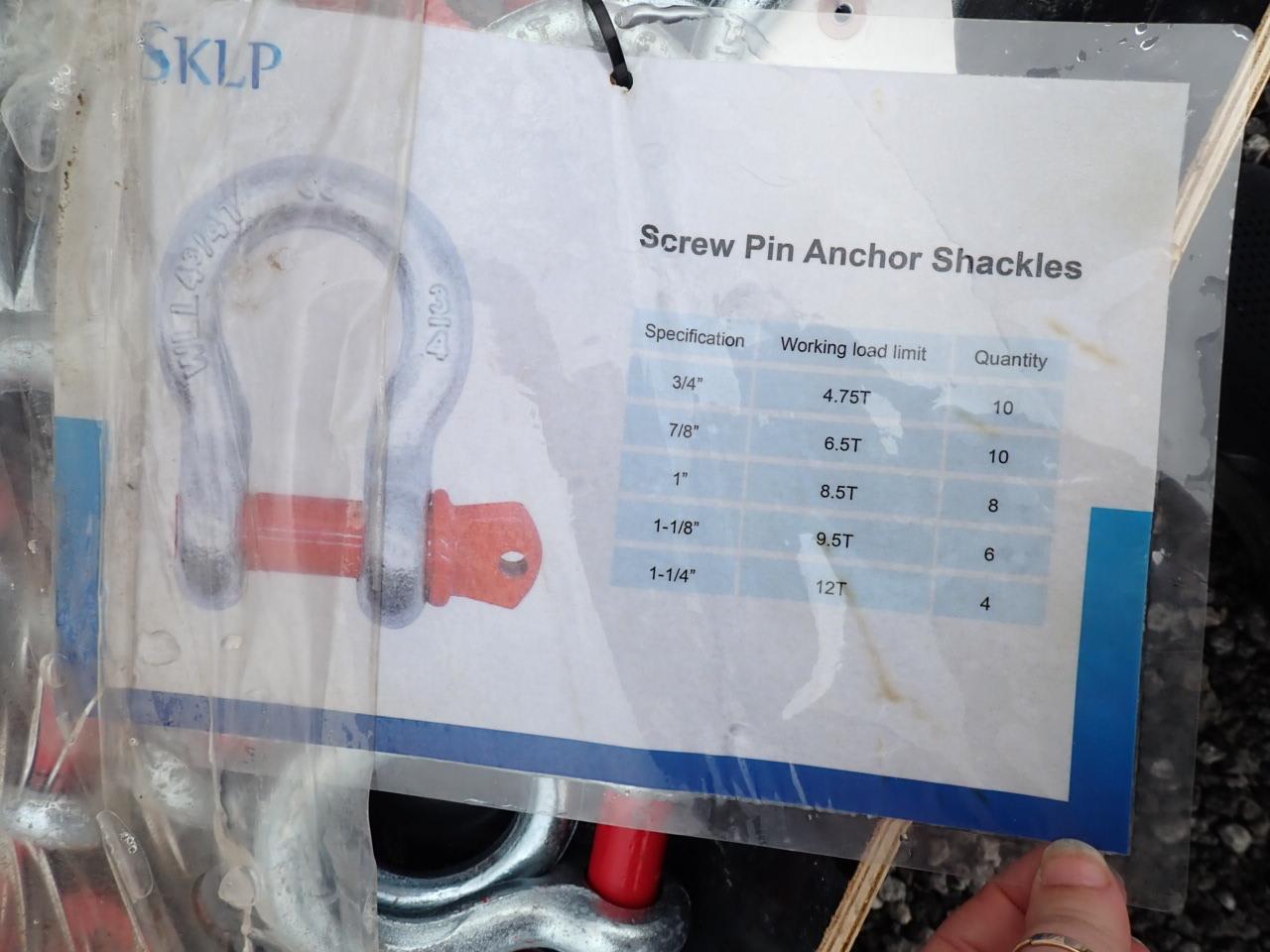 (38) Screw Pin Anchor Shackles Assorted Sizes