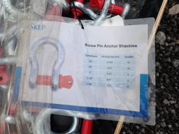 (38) Screw Pin Anchor Shackles Assorted Sizes