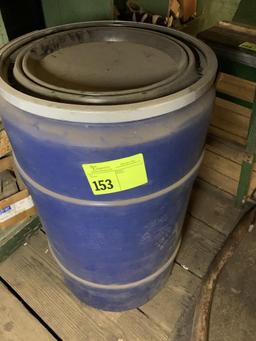 Plastic Barrel w/ Clamp Tight Lid - 32" Tall