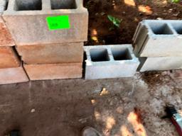 9 Concrete Blocks, 8 Solid Blocks & 1 Roll Wire