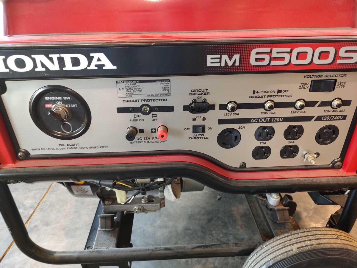 Honda em 6500 sx generator Proxibid