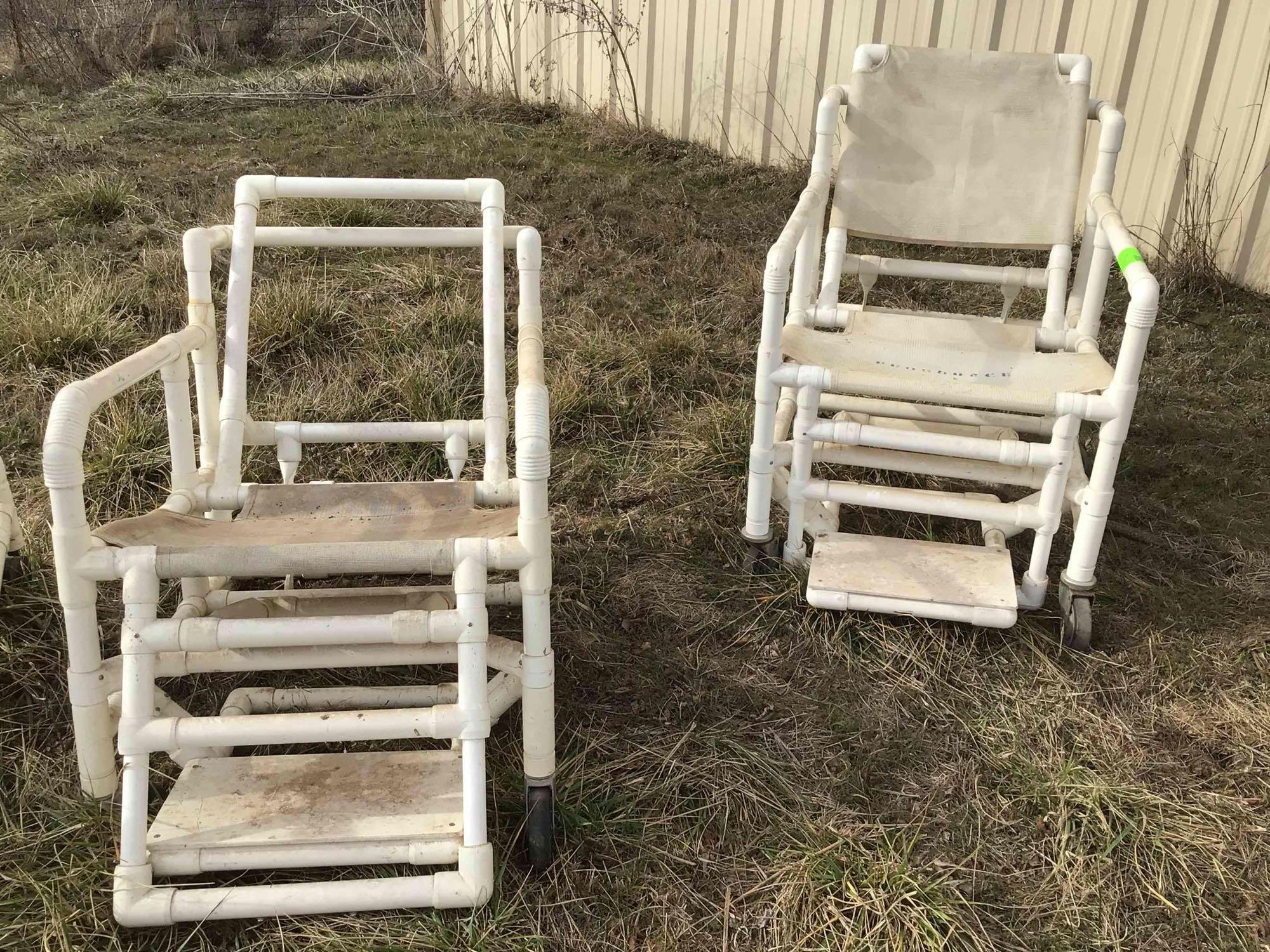 2 pvc chairs