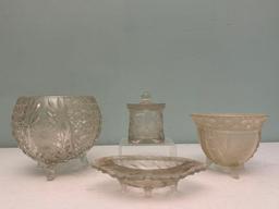 Crystal Cut Glass Bowls & Jar