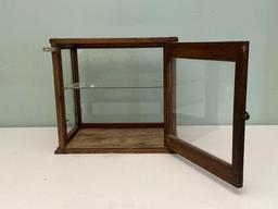 Antique Wood & Glass Display Case