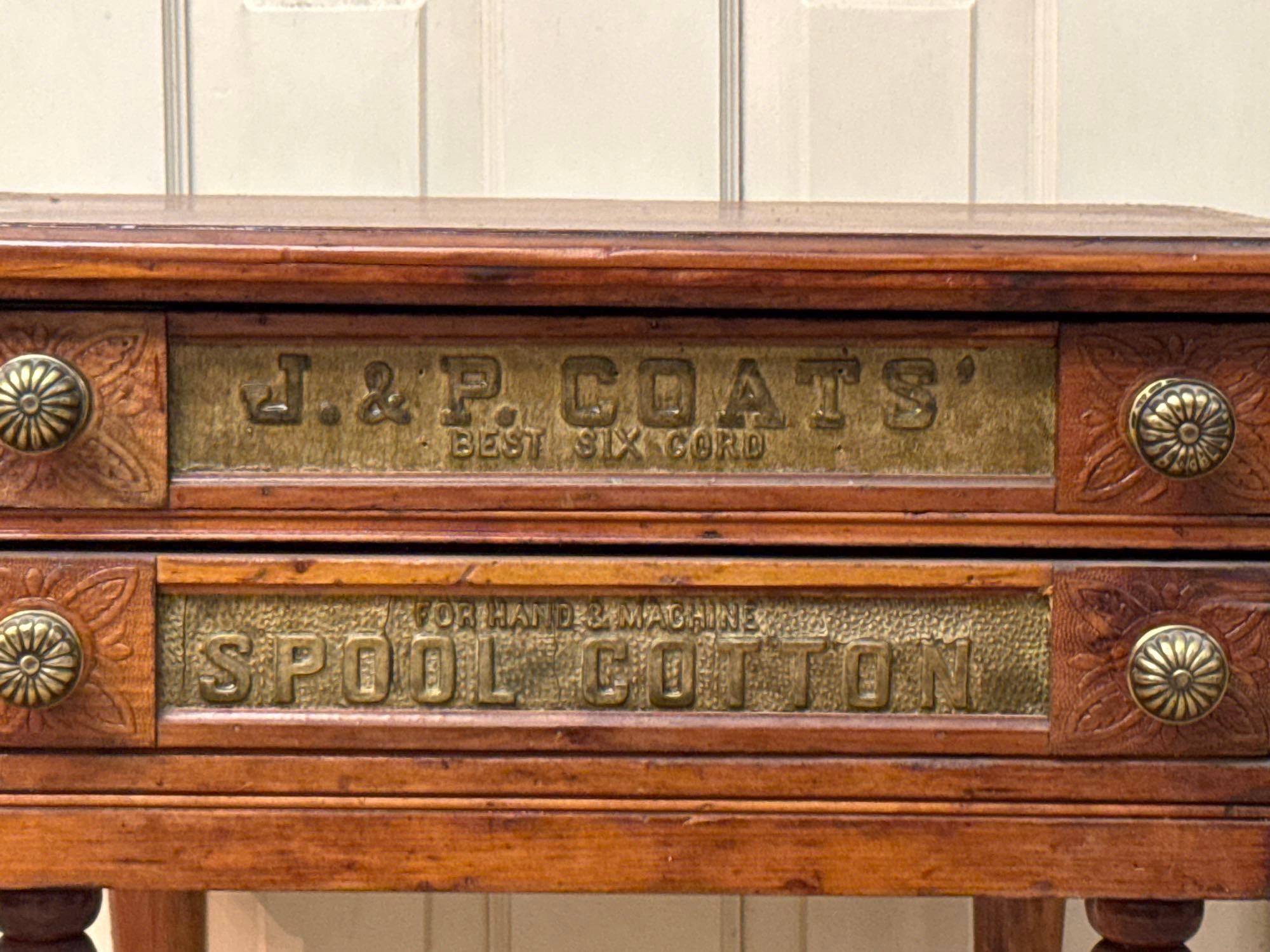 Antique J. & P. Coats Spool Cabinet