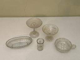 Molded Glass Compote Dishes & Bowls