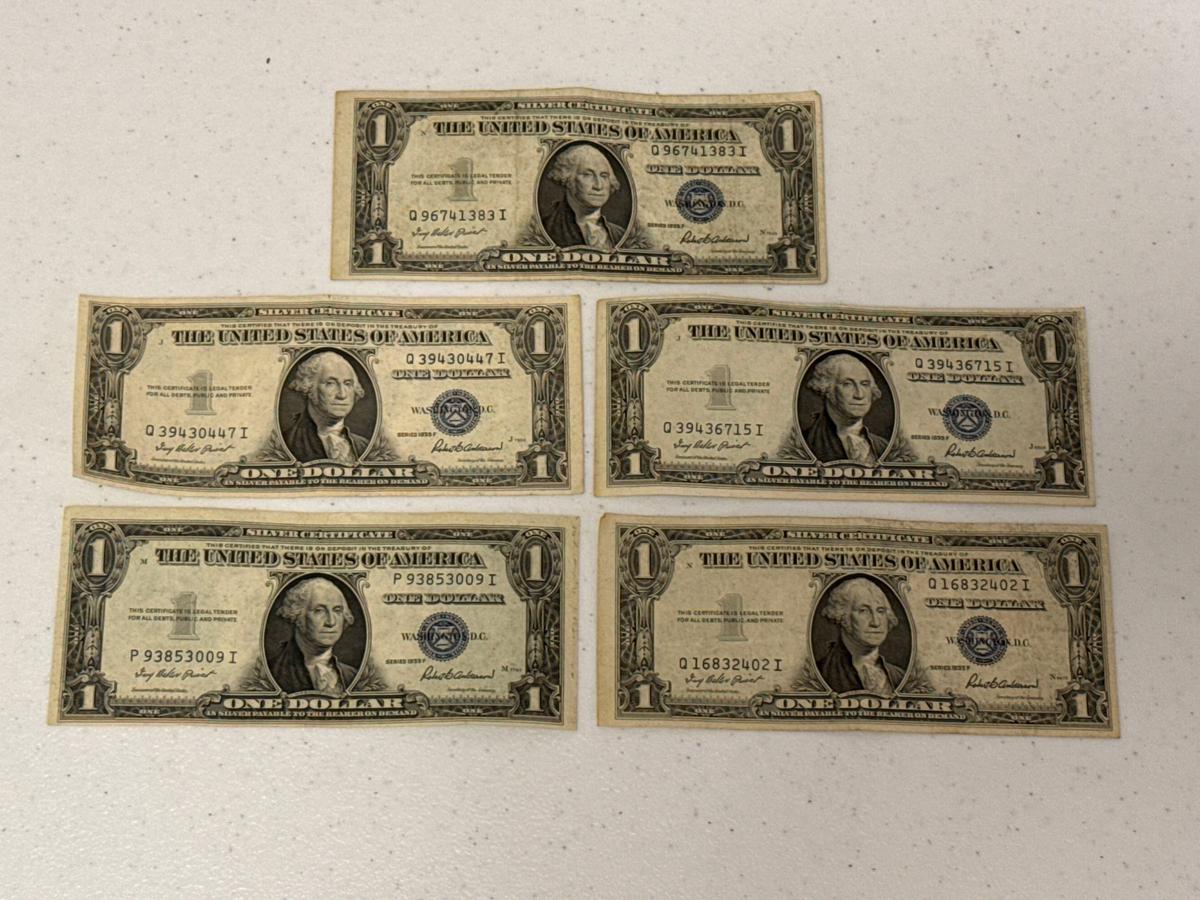 1935 F One Dollar Silver Certificates