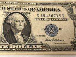 1935 F One Dollar Silver Certificates