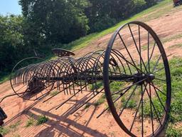 antique horse pulled hay rake