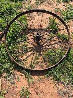 antique steel wheel 42in