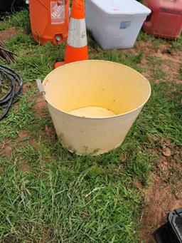 galvanized painted bucket