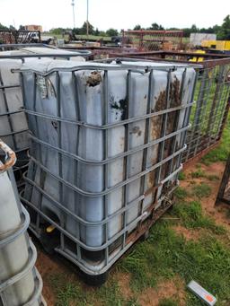 2 300 gallon tanks with metal cage