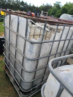 2 300 gallon tanks with metal cages