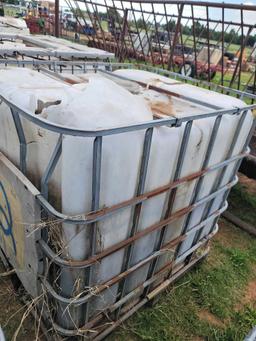 2 300 gallon tanks with metal cages