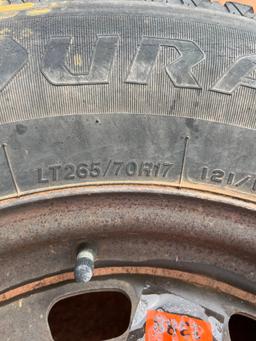 used Bridgestone tires 265/70r16 with 5 lug wheel