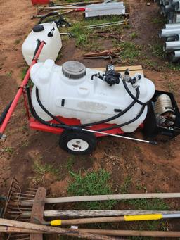 25 gallon lawn mower yard sprayer trailer