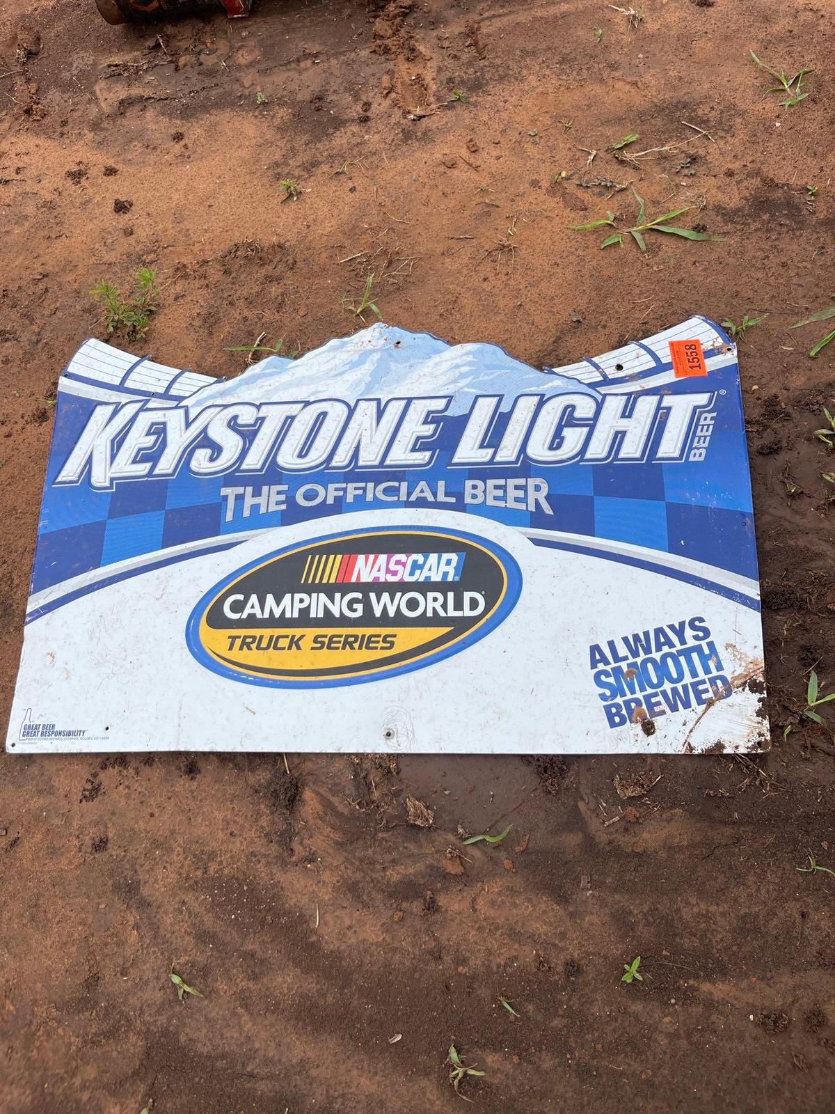 keystone/nascar metal sign