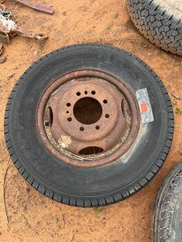 used 215/85/16 tire and 8 lug dually wheel