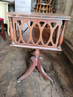 antique wooden stide table