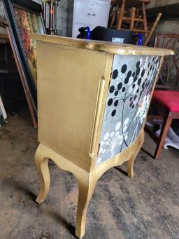 antique looking golden wooden cabinet