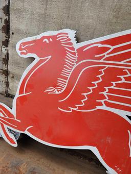 Mobil Gas Flying Red Horse Pegasus Metal Heavy Steel Sign Oil