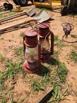 2 vintage oil lamps