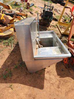 large stainless steel sink