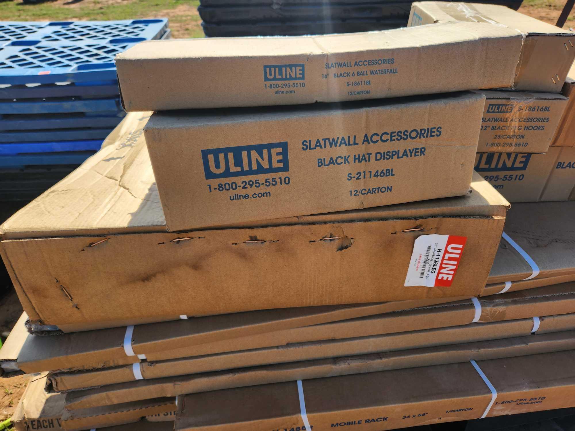 uline shelves, mobile rack, work benches and more