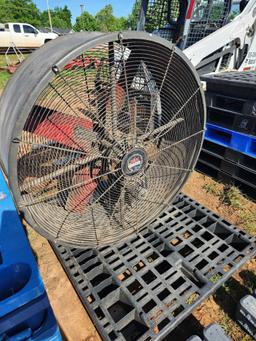 46in heat buster fan and plastic pallet