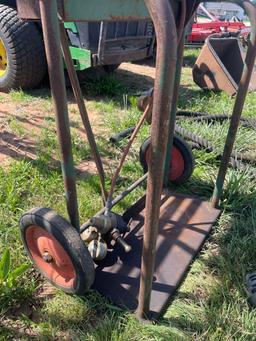 oxygen and acetylene bottle rack and hose with regulators