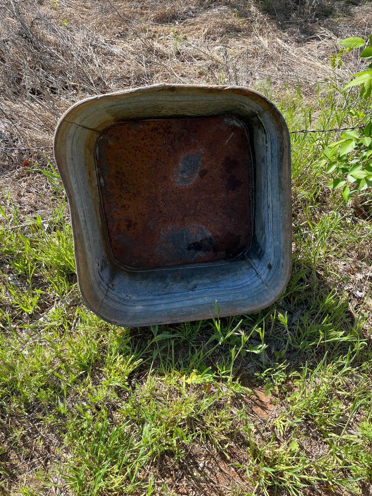 galvanized washtub