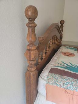 queen sized wooden bed frame