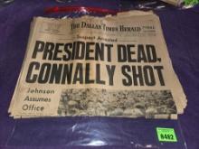 Collection of Kennedy Assassination Newspapers. All one Money.