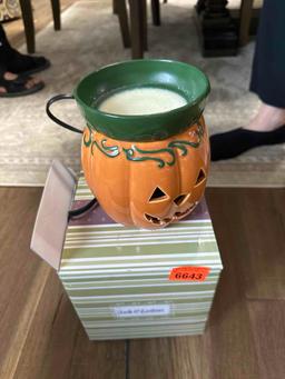 Halloween Decor candle jack o lantern